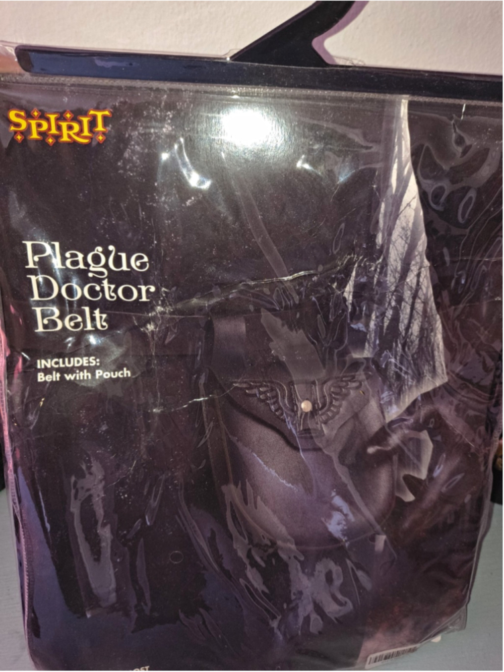 Spirit Halloween Plague Doctor Belt with Pouch, Black One Size Polyester